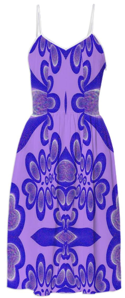 Orb Pattern made Purple Summer Dress