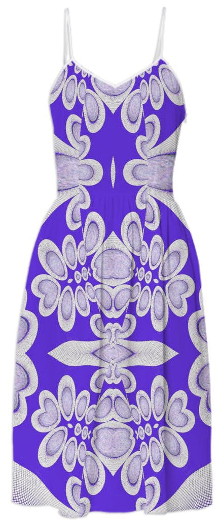 Orb Photo Fractal Purple Summer Dress