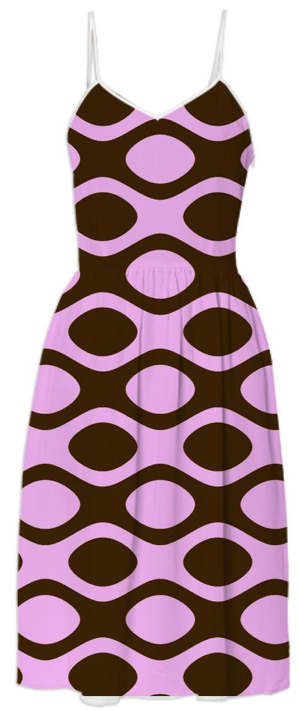 Pink and Brown Patterned Dress