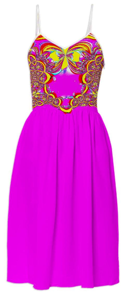 Pink and Gold Summer Dress