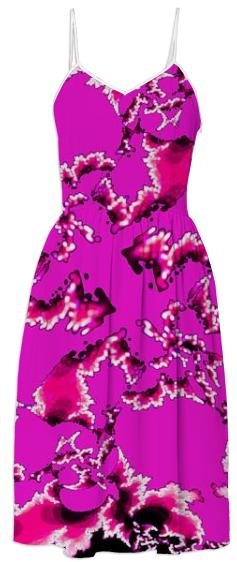 Pink Fractal Summer Dress