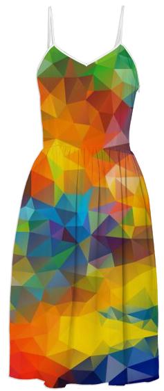 Polygon triangles pattern multi color colorful rainbow abstract