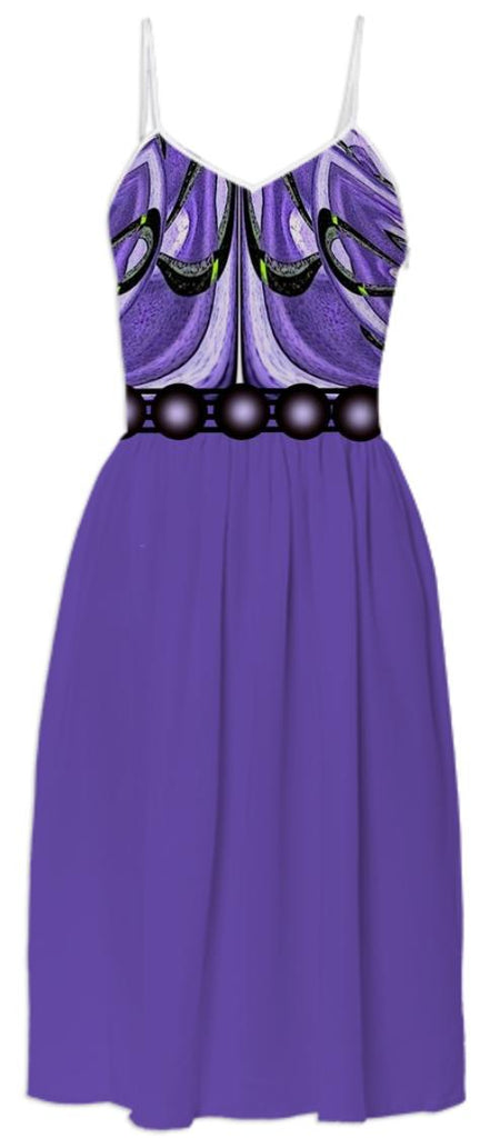 Purple Belted Summer Dress