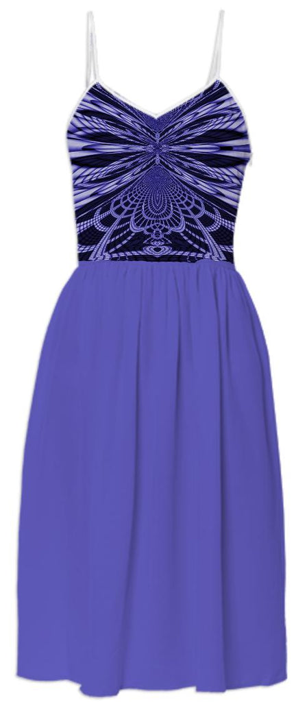Purple Black Lace Top Summer Dress