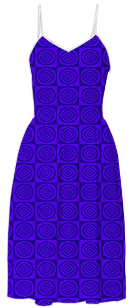 Purple Circles Summer Dress