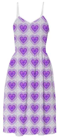Purple Hearts Summer Dress