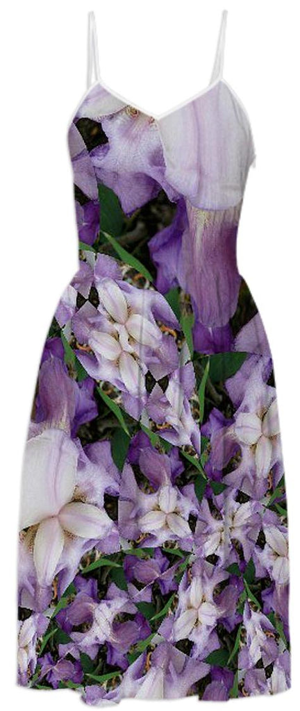 Purple Iris 2 Summer Dress