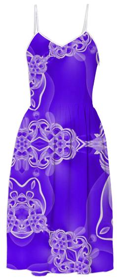 Purple on Purple Abstract Summer Dress