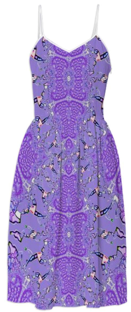Purple on Purple Fractal Summer Dress