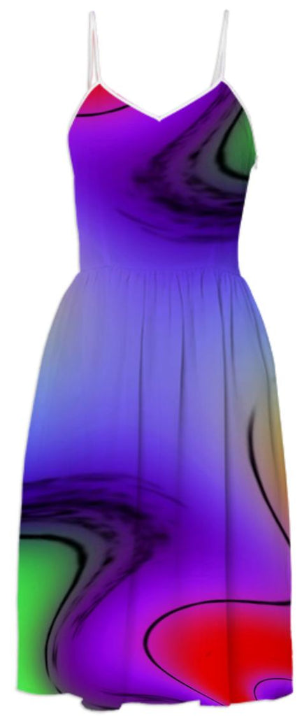 Purple Passion Abstract Summer Dress