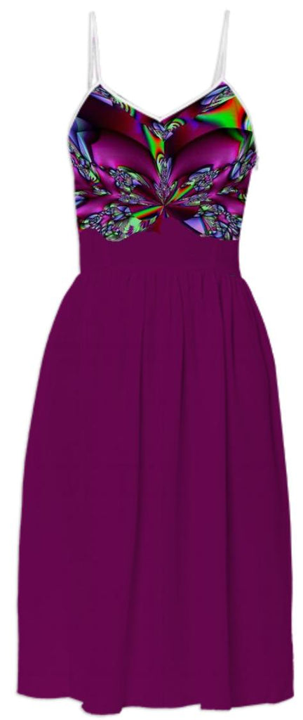 Purple Pattern on top Summer Dress