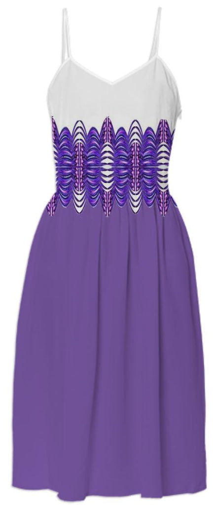 Purple White Summer Dress 3