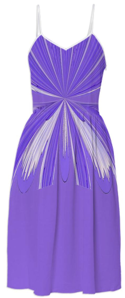 Purple White Summer Dress