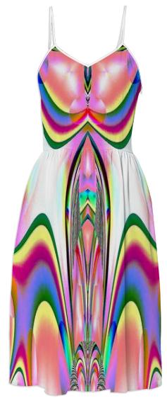 Rainbow Abstract Summer Dress