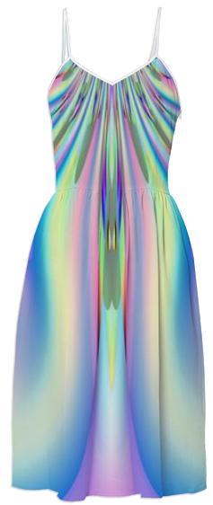 Rainbow Colors Fantasy Summer Dress