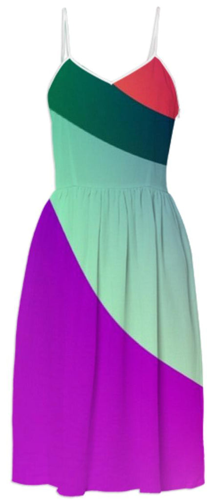 Rainbow Colors Summer Dress
