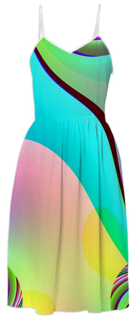 Rainbow Colors Summer Dress