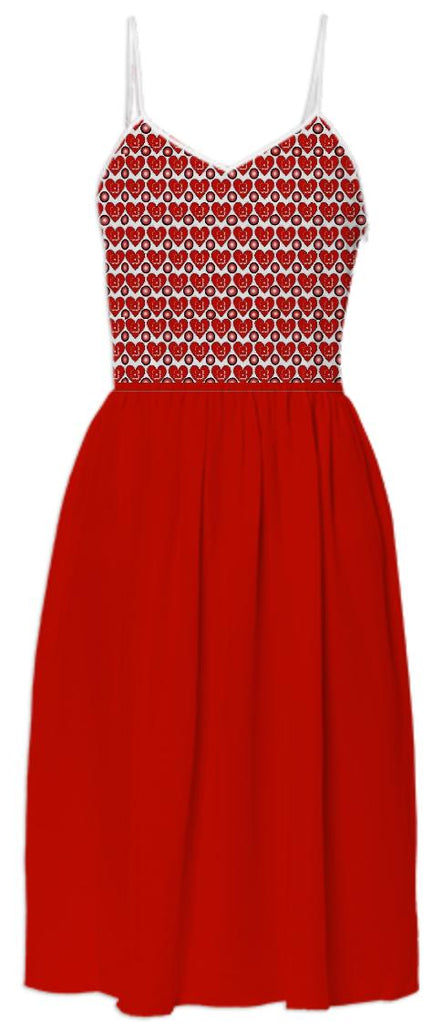 Red Hearts Summer Dress