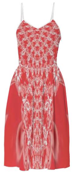 Red Lace Summer Dress