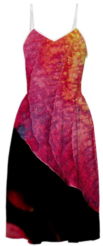 Red leaf dress