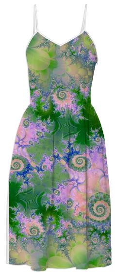 Rose Apple Green Dreams Abstract Fractal Water Garden