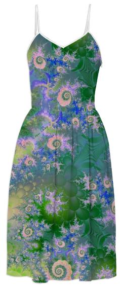 Rose Apple Green Dreams Abstract Fractal Water Garden