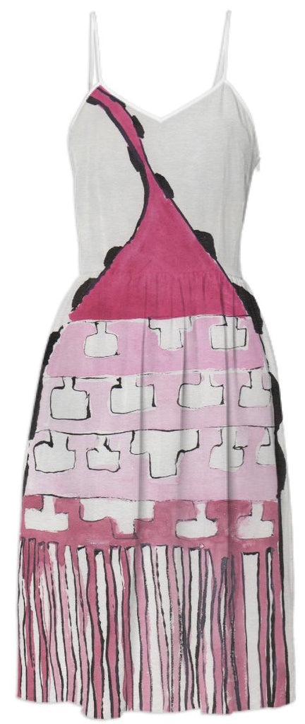 Shaggy Pink Tassel Dress