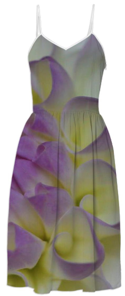 Soft Purple and Yellow Dahlia Dress