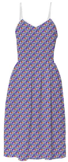 Sword of the Viking Queen Blue Summer Dress