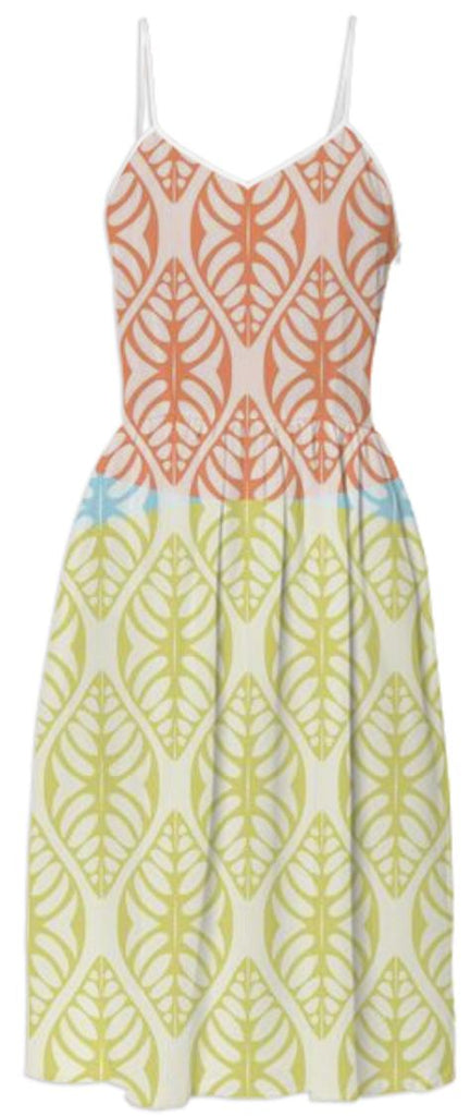 Three Tone Graphical Leaf A Gentile Summer Cocktail
