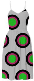 Tricolor Polka Dot Summer Dress