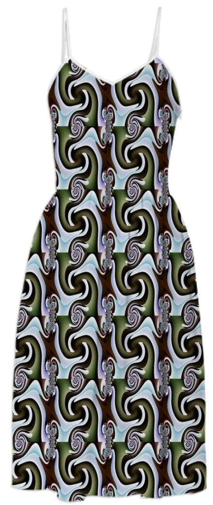 Two Feet Square Pattern Summer Dress