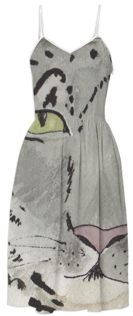 Watercolor Cat Dress