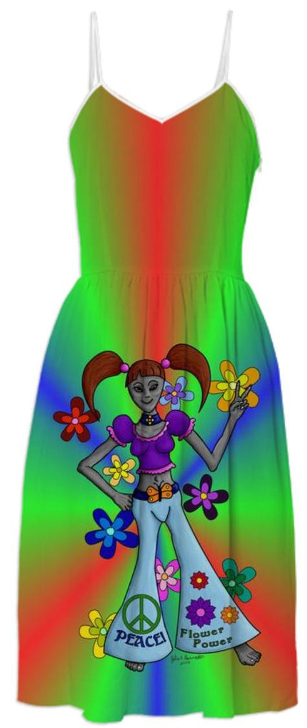 Alien Hippy Summer Dress