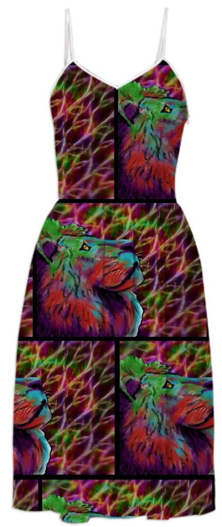Colorful Lion Summer Dress