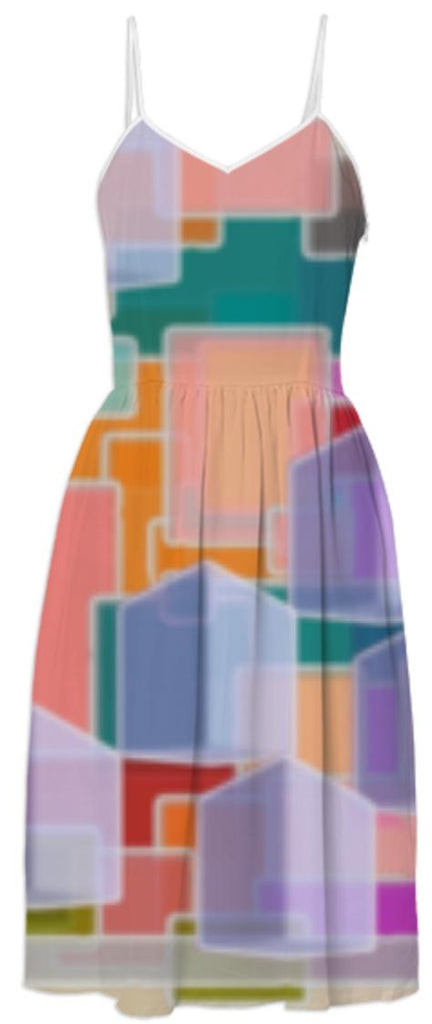Girly Cubes Pattern Dress