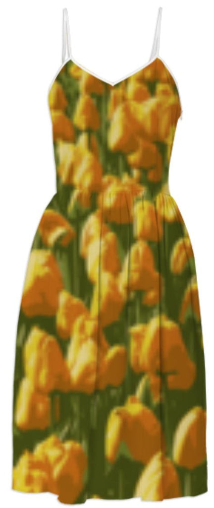 Orange Tulips Dress