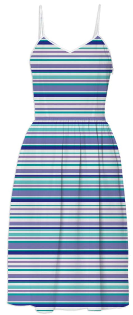 Purple Blue Aqua Stripes