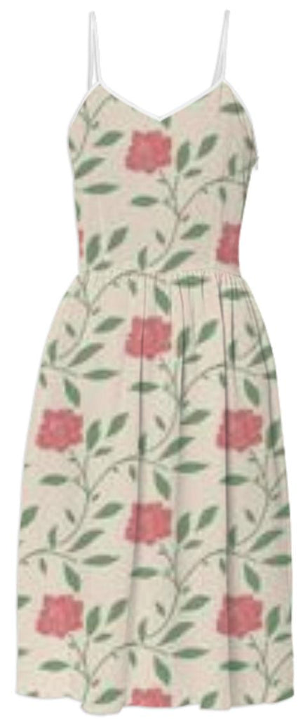 Simple Vintage Roses Summer Dress