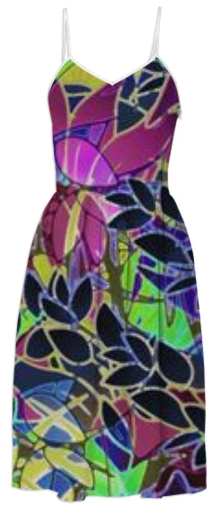 SUMMER DRESS Floral Abstract Artwork G19
