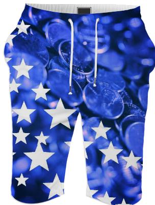 blue pennies and stars summer shorts