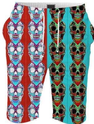 day of the dead summer shorts