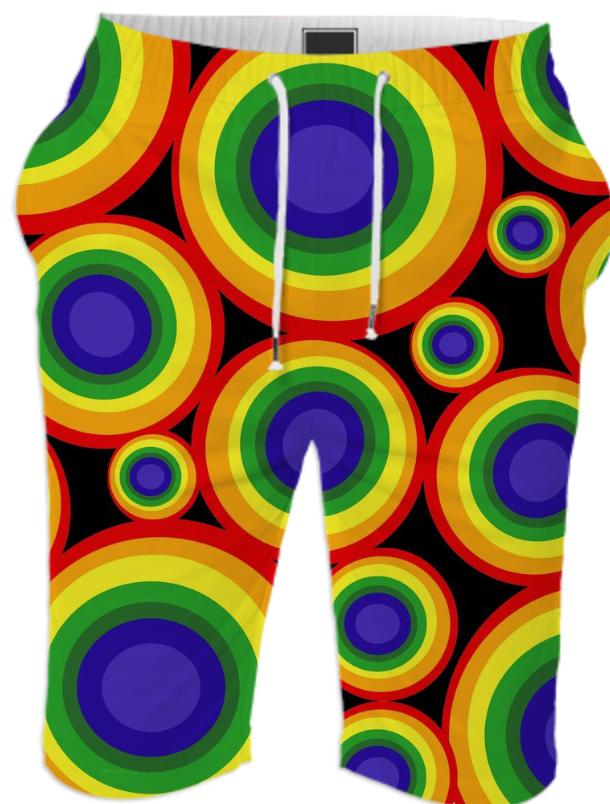 Gay Pride Rainbow Circles Shorts