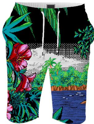 Pixel Paradise shorts