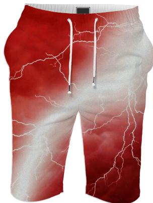 red lightning summer shorts