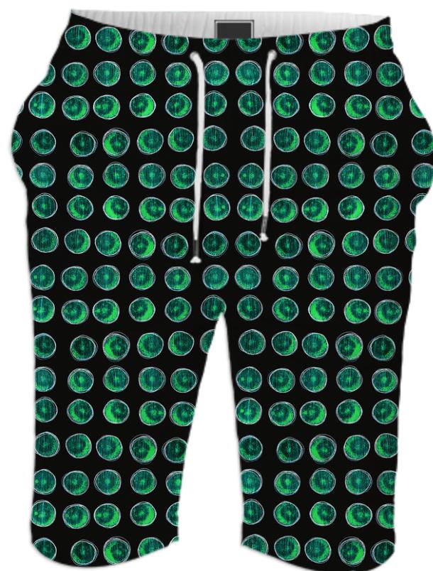 turquoise bingo shorts