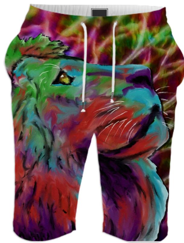 Colorful Lion Shorts