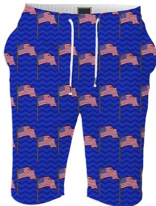 Patriotic USA Flag Shorts