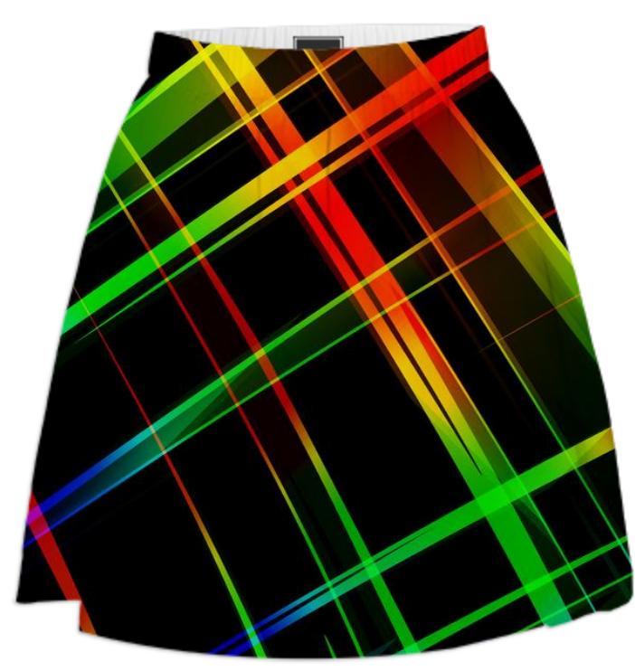 Abstract stripes summer skirt