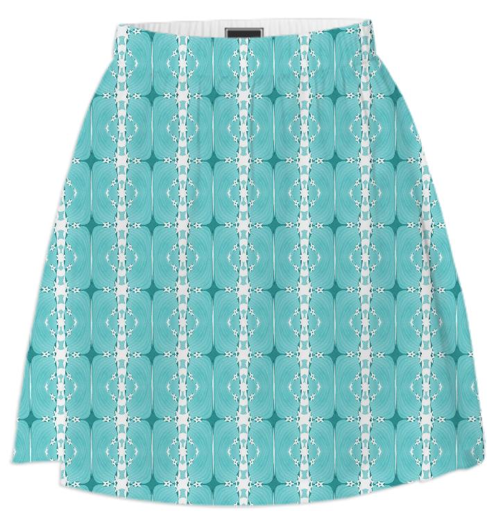 Aqua Stars Summer Skirt